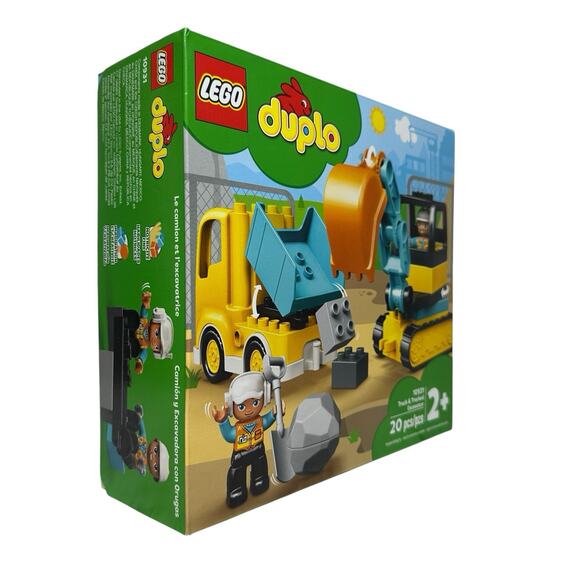 LEGO DUPLO Truck and Tracked Excavator Construction Vehicle Set 10931 New - Picture 3 of 6